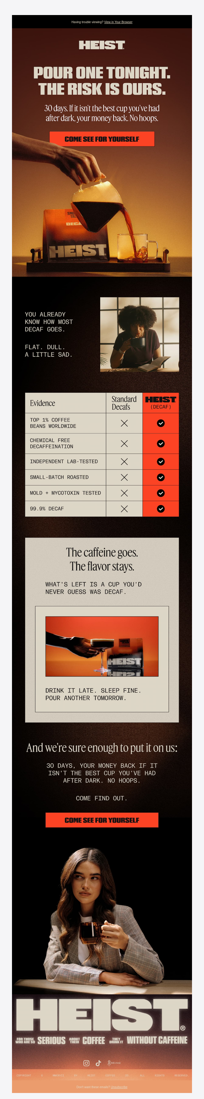 Heist email snapshot