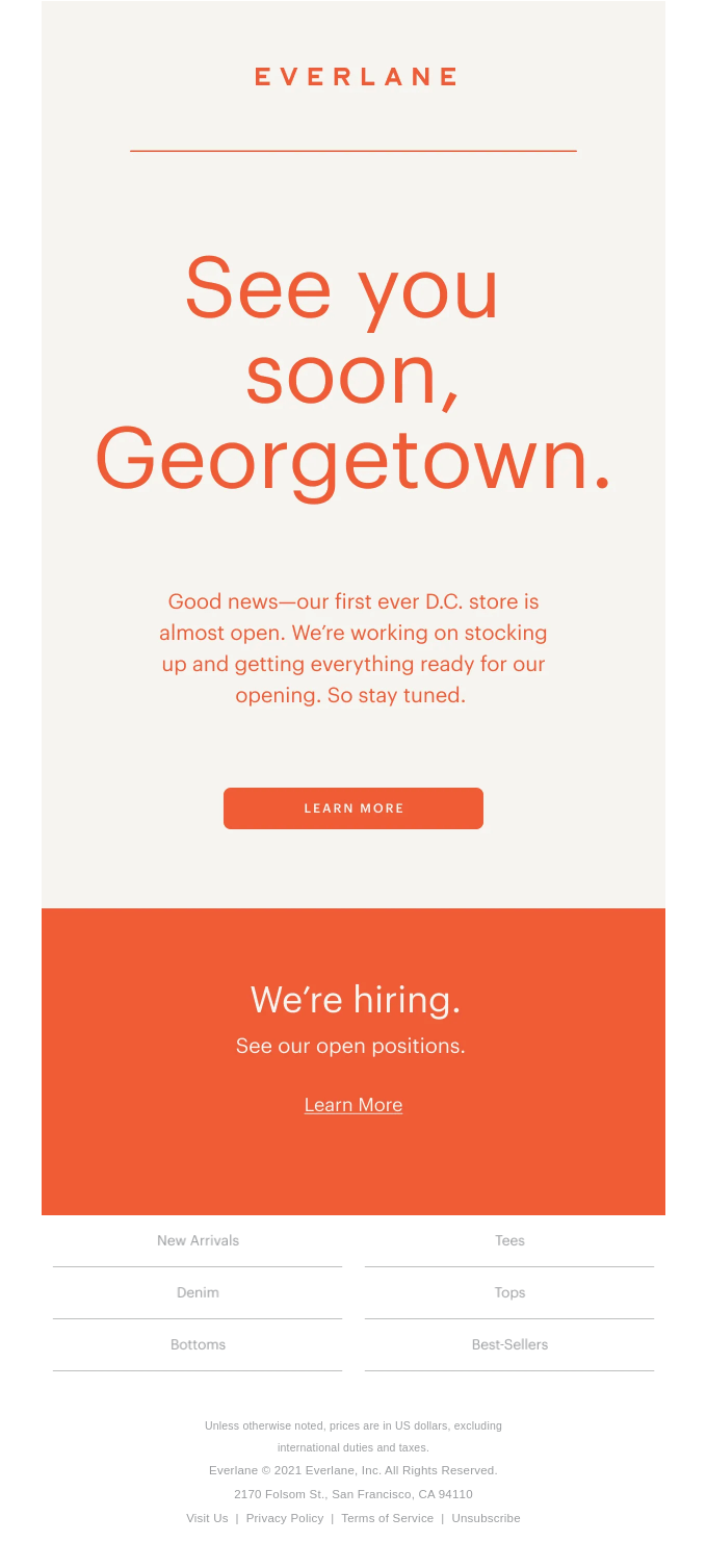 Everlane local launch campaign preview