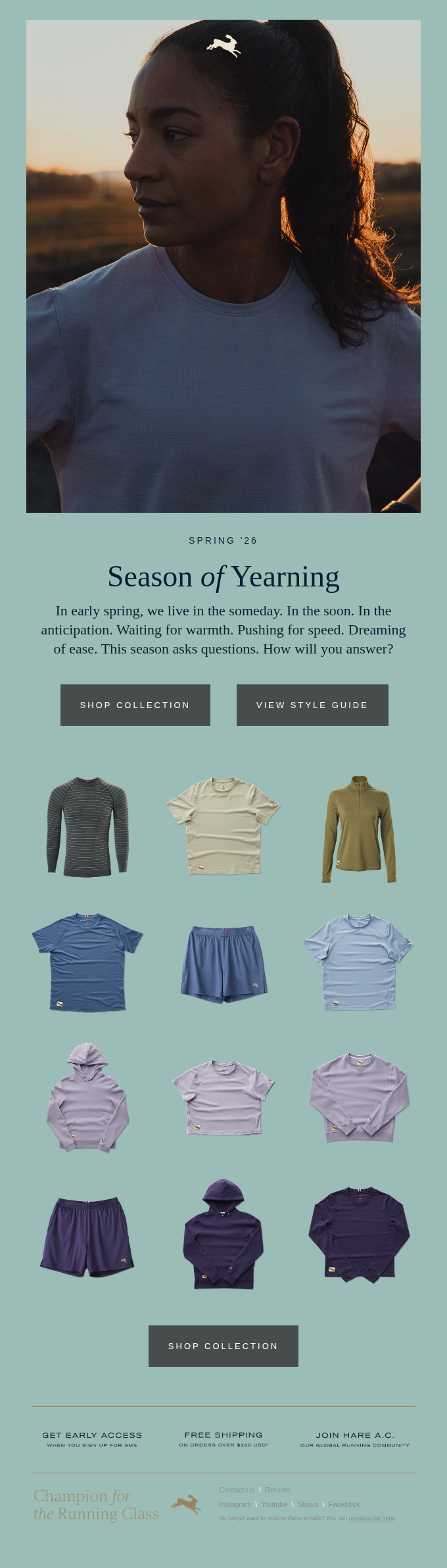 Tracksmith email snapshot