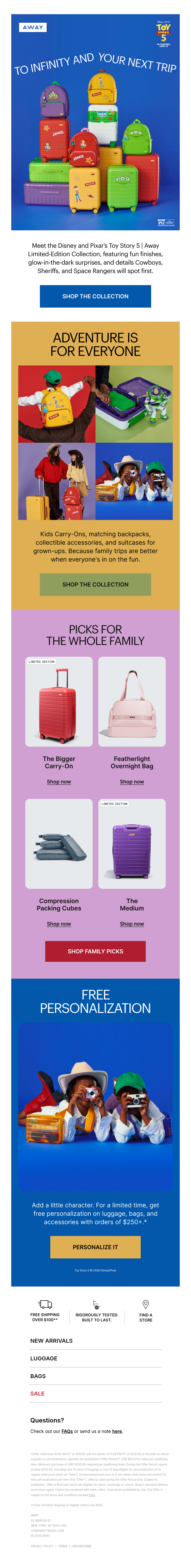 Away collaboration launch campaign preview