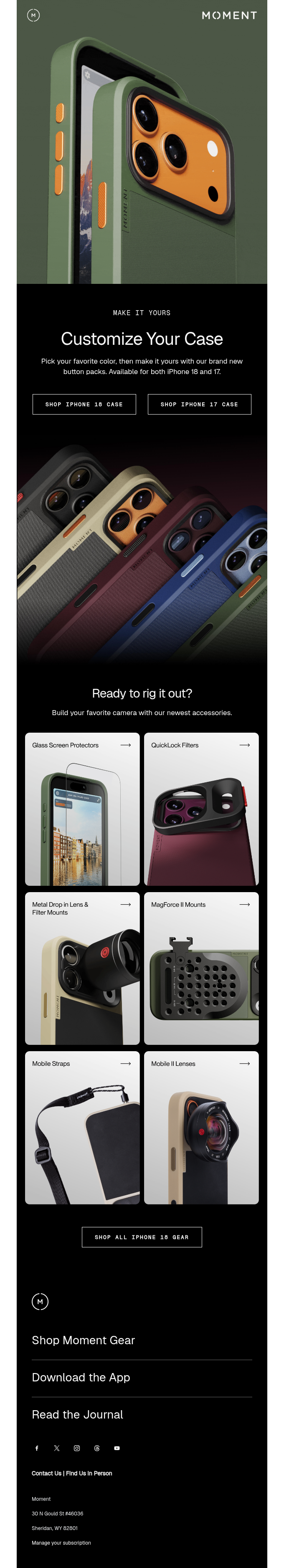 Moment email snapshot