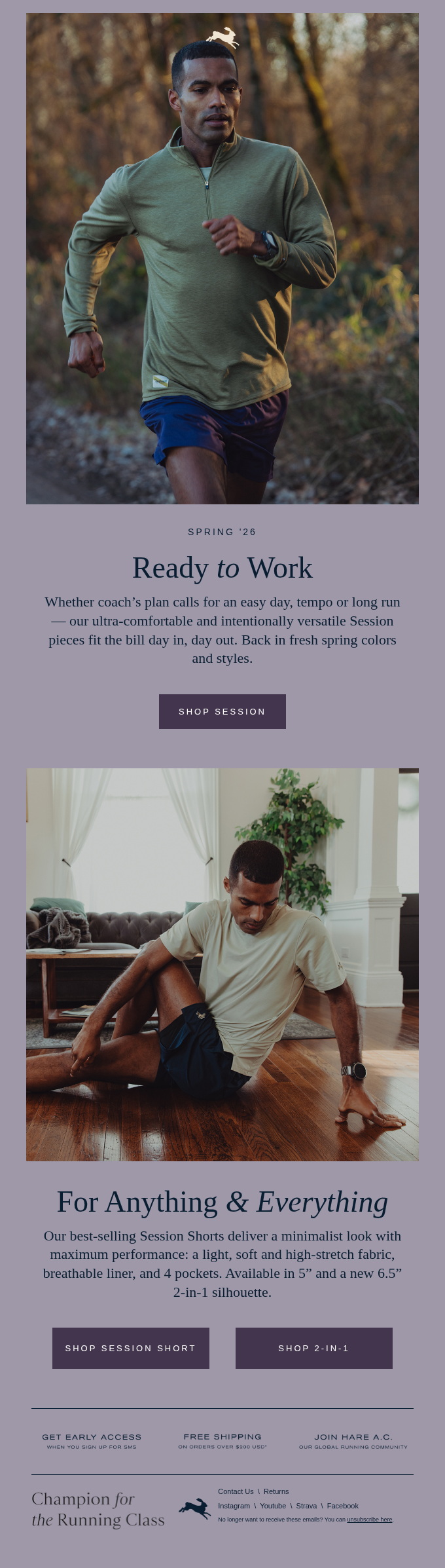Tracksmith email snapshot