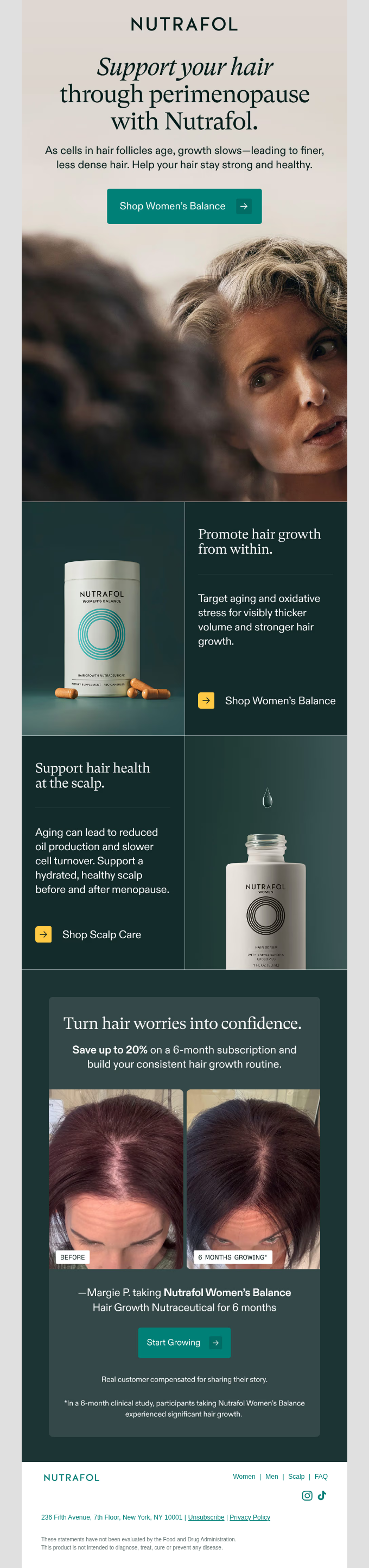 Nutrafol email snapshot