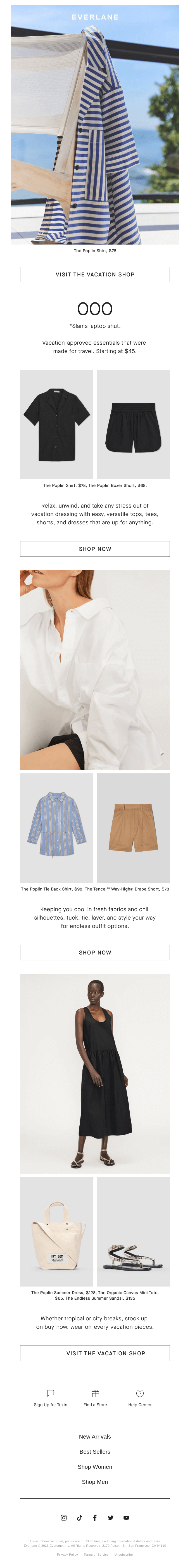 Everlane editorial commerce campaign preview