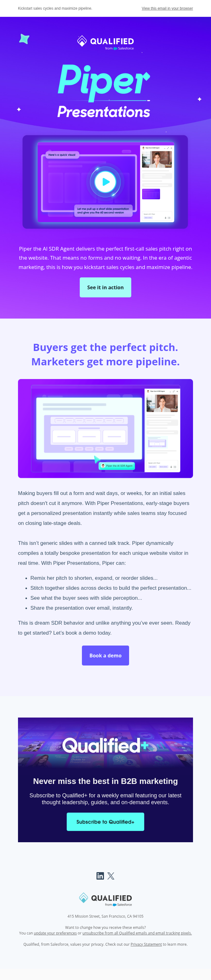 Qualified email snapshot