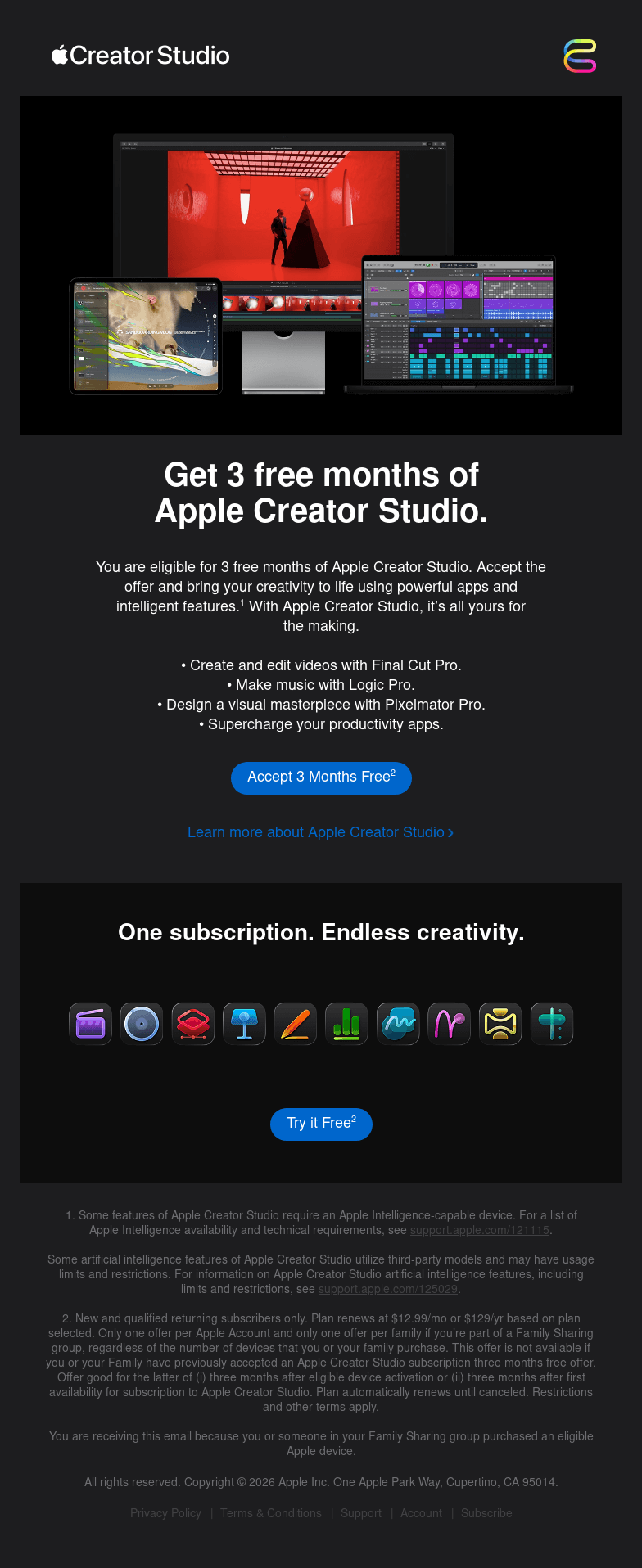 Apple email snapshot